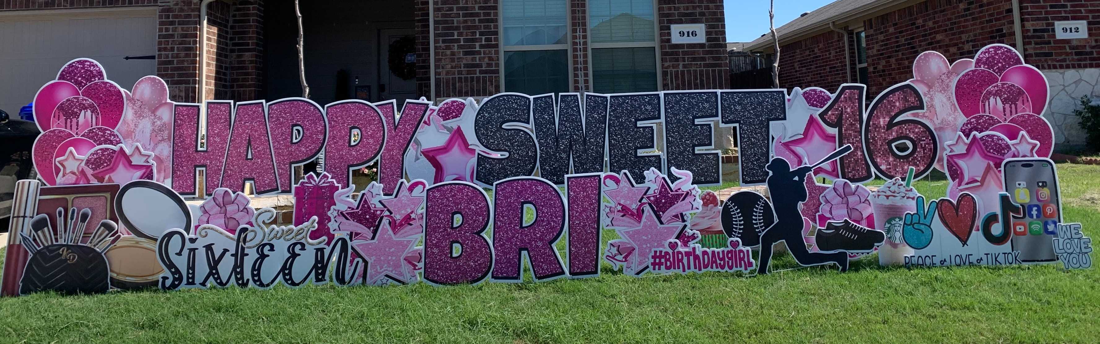 Yard card sign happy _sweet sixteen Yard card sign happy _sweet sixteen