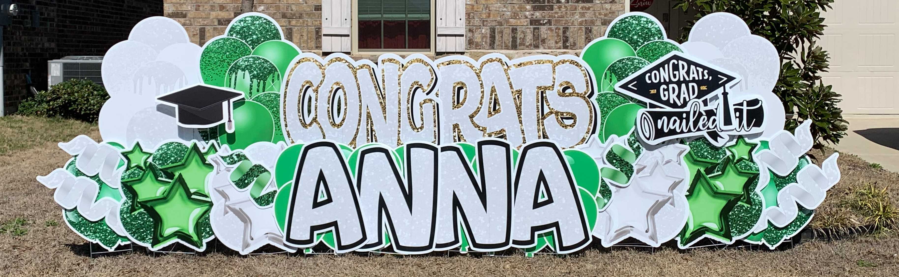 Yard card sign graduation medium sign congrats anna Yard card sign graduation medium sign congrats anna
