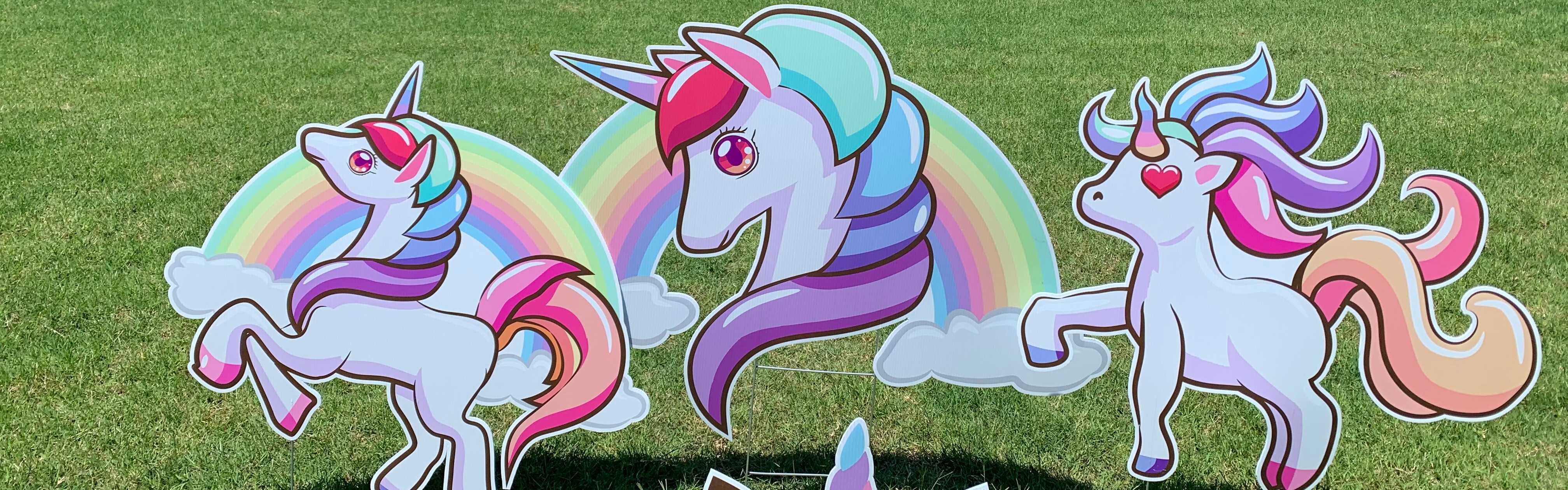 Yard card sign collection unicorn Yard card sign collection unicorn