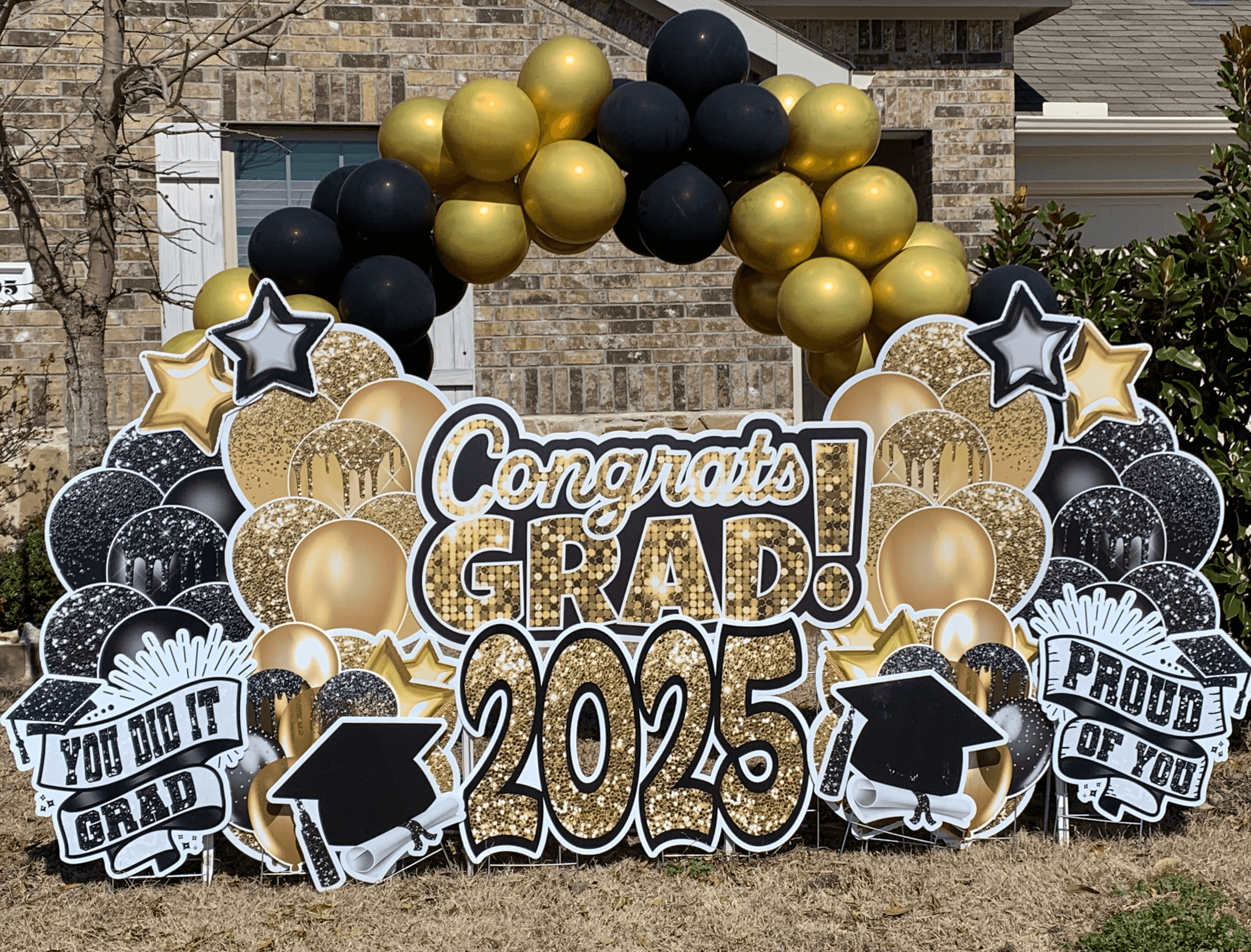 Yard card sign grad balloon arch Yard card sign grad balloon arch
