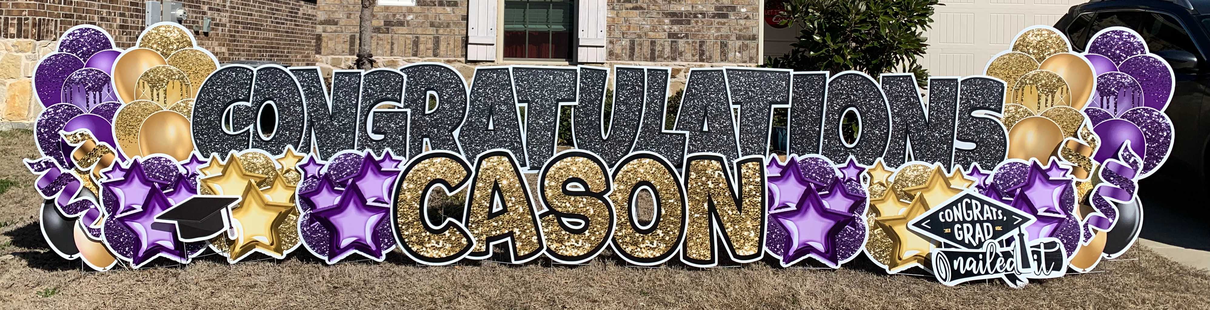 Yard card sign graduation long sign congratulations cason Yard card sign graduation long sign congratulations cason
