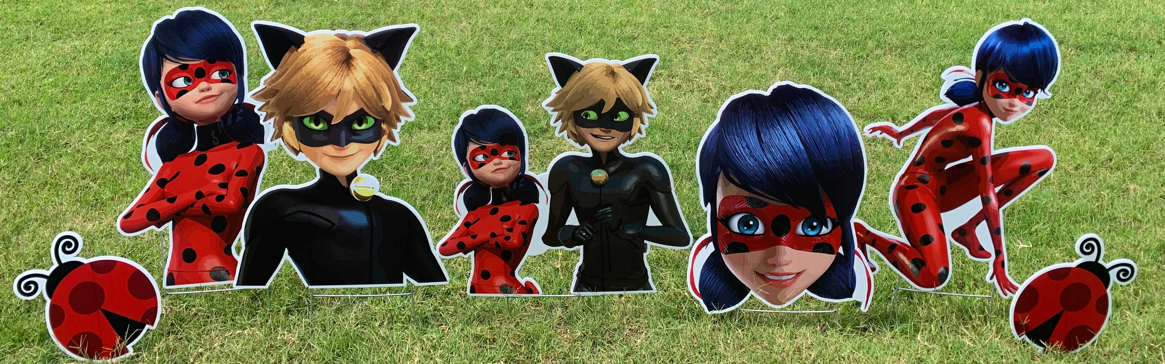 Yard card sign collection ladybug catnoir Yard card sign collection ladybug catnoir